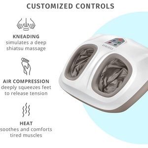 HoMedics Shiatsu Air 2.0 Foot Massager with Heat, Air Compression Massage